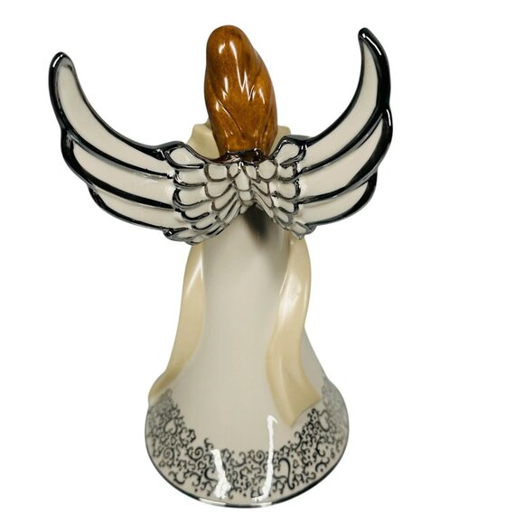 2005 THE BRADFORD EDITIONS Friends Are Like Angels 8" MUSICAL FIGURINE & Cert - Picture 6 of 9